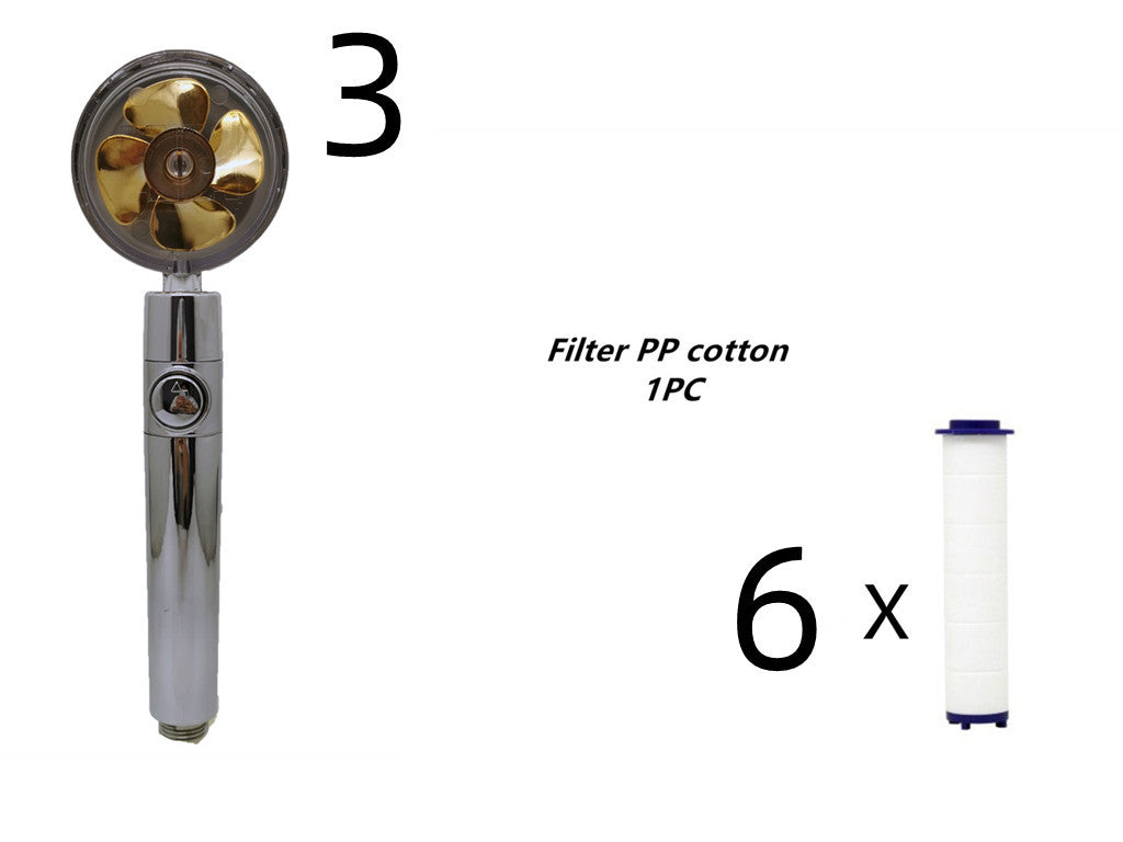 Maximilian – Turbocharged Handdouchekop met Stopknop en Katoenen Filter