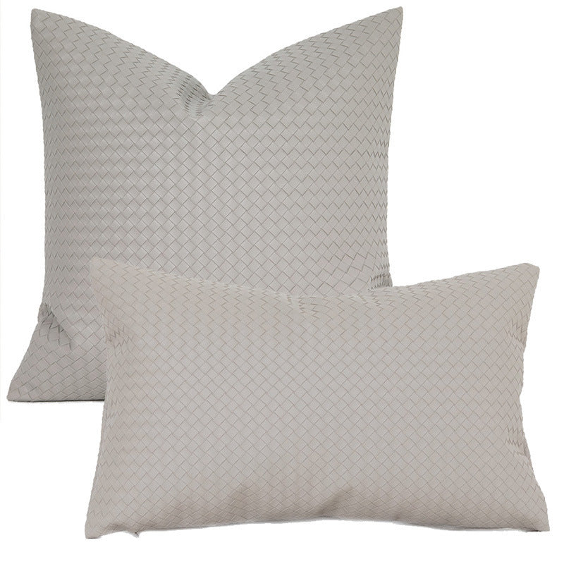 Eleonora – Geweven Textuur PU Leren Kussenhoes