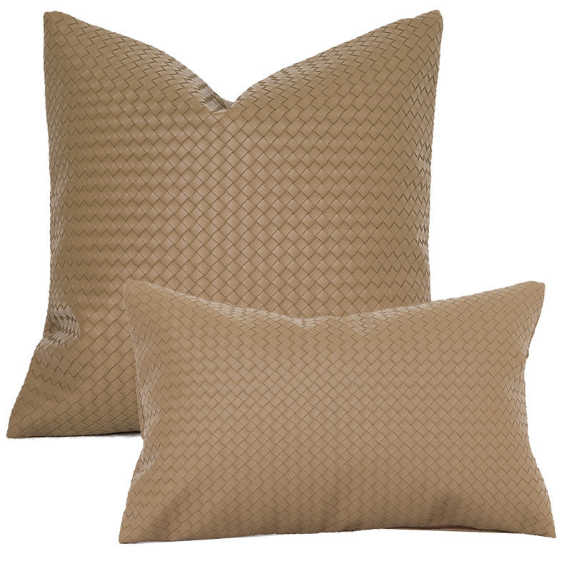 Eleonora – Geweven Textuur PU Leren Kussenhoes