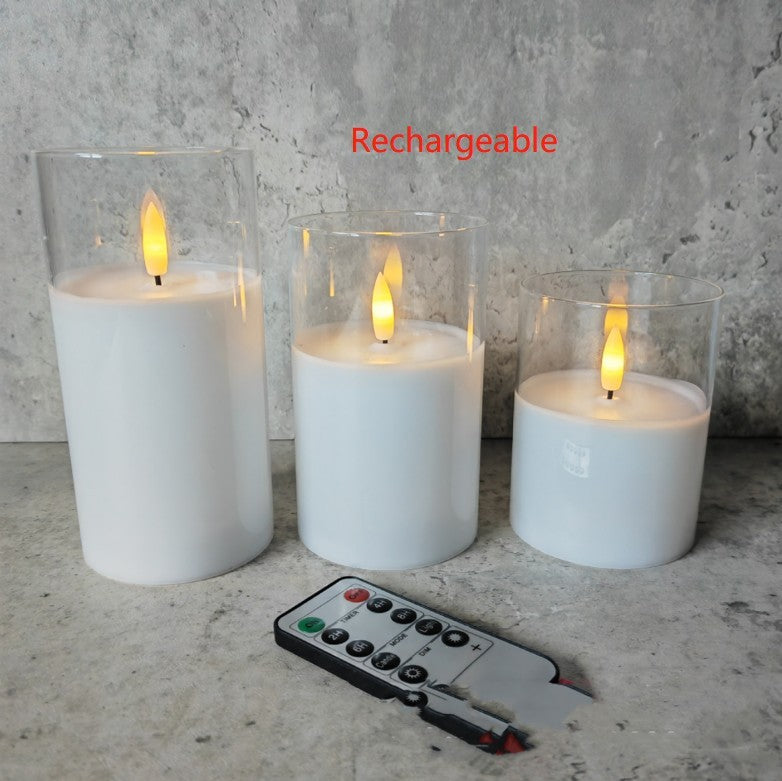 Isolde – Electroplated Glazen LED Elektronische Kaarsenlicht
