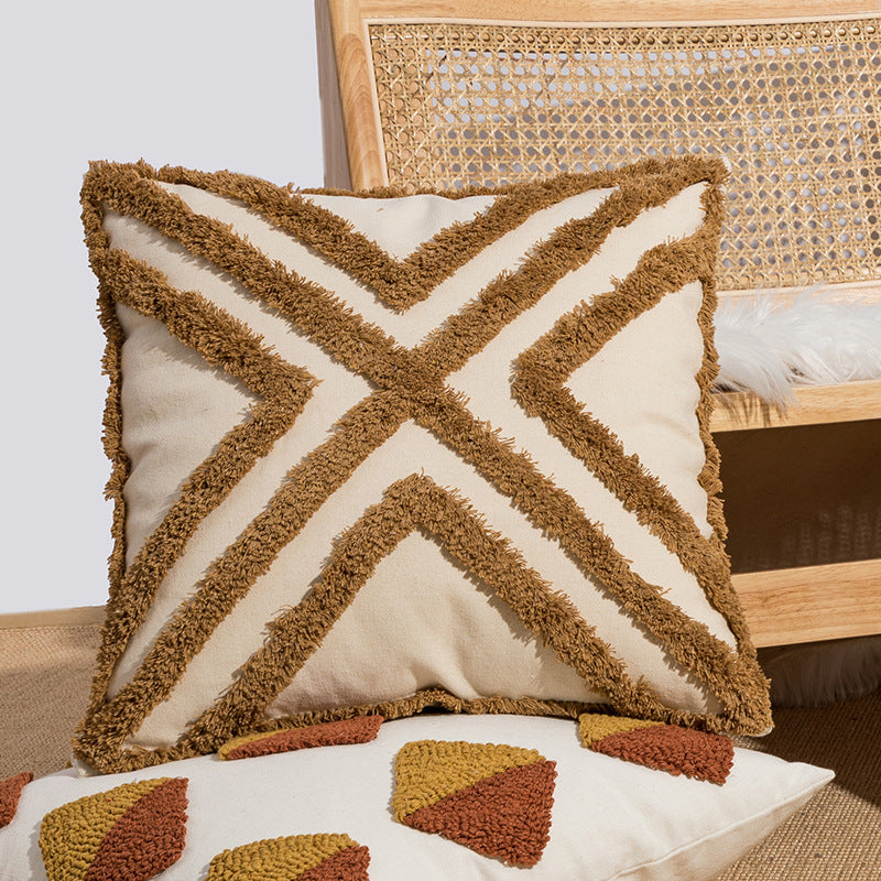 Eleonora – Geometrisch Tufted Lussensloop Kussen voor de Woonkamer en Bed