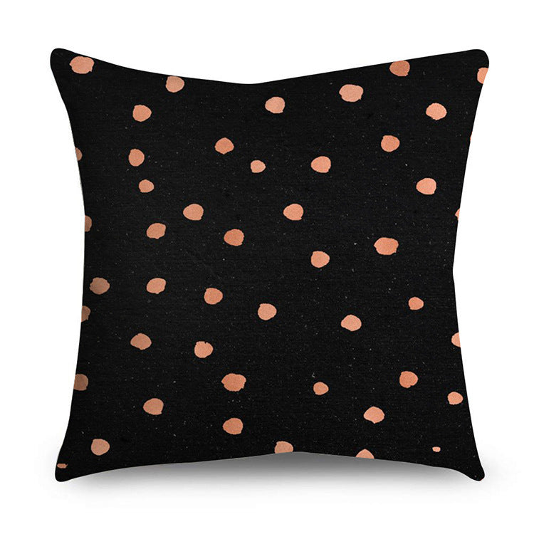 Aurelius – Zwarte Gouden Polyester Kussenhoes