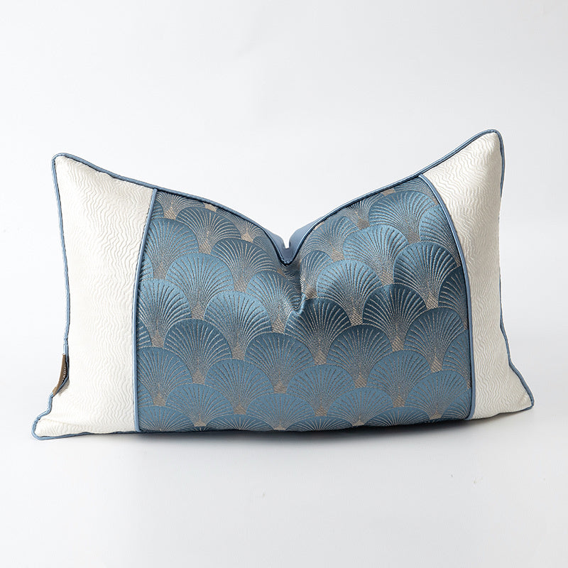 Haven – Blauw en Witte Patchwork Kussens voor de Woonkamer Sofa