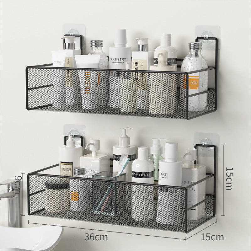 Lysandra – Wandgemonteerde Badkamershelf Zonder Boren voor Shampoo en Toiletaccessoires