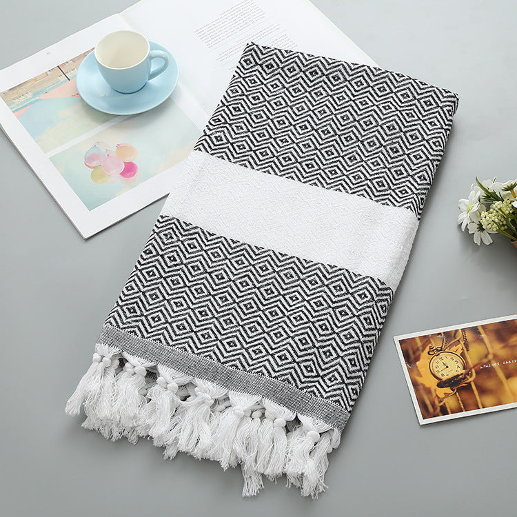 Aurelius – Handgemaakt Tassel Dekentje Turks Strandlaken