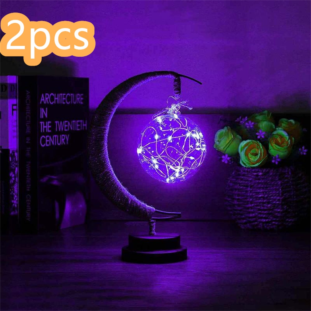 Aurelius – Decoratieve LED Maansculptuur van Koperdraad