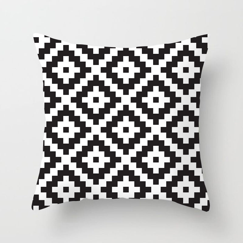 Haven – Geometrisch Abstract Geel Zwart Kussenhoes voor Sofa