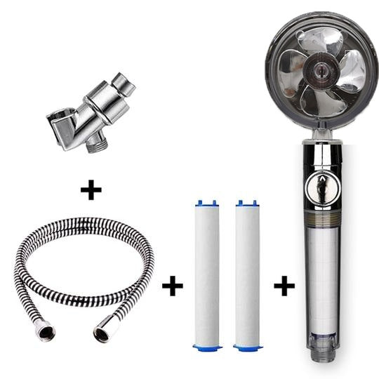 Maximilian – Turbocharged Handdouchekop met Stopknop en Katoenen Filter