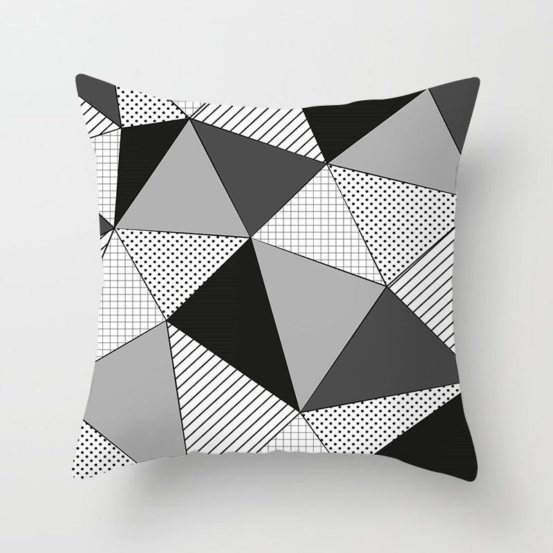 Haven – Geometrisch Abstract Geel Zwart Kussenhoes voor Sofa