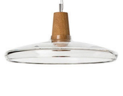 Orion – Moderne Hanglamp van Glas met Houten Vintage Stijl voor Café, Bar en Restaurant