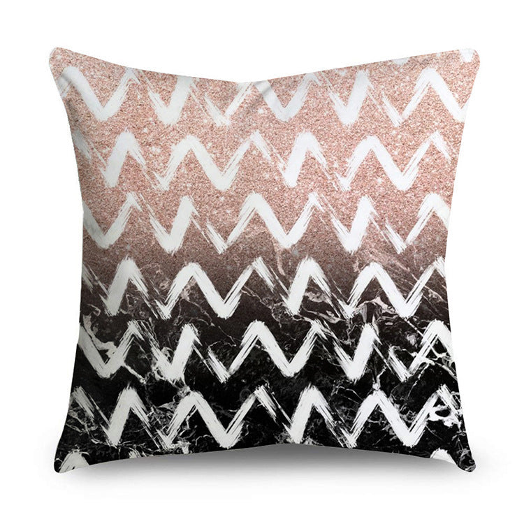 Aurelius – Zwarte Gouden Polyester Kussenhoes