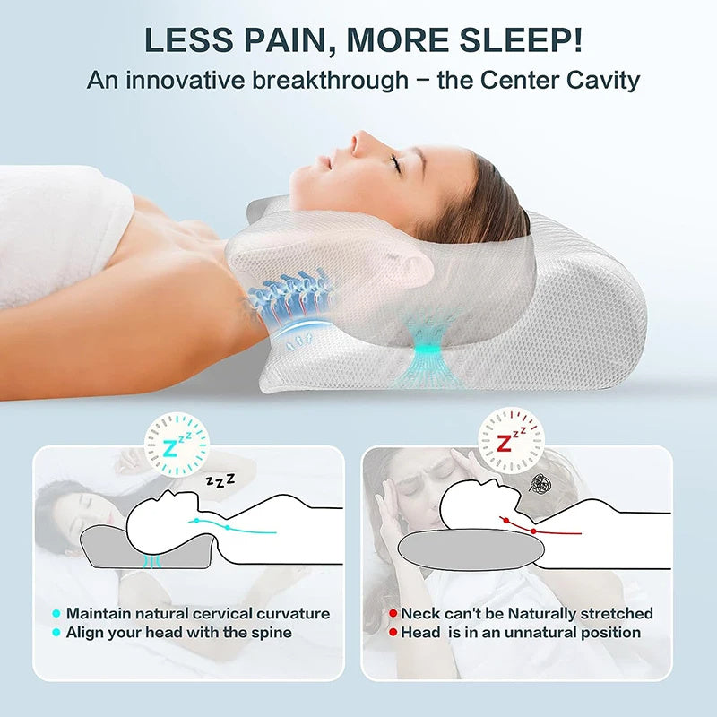 Elowen – Ergonomisch Cervicaal Kussen van Geheugenschuim voor Nekpijn