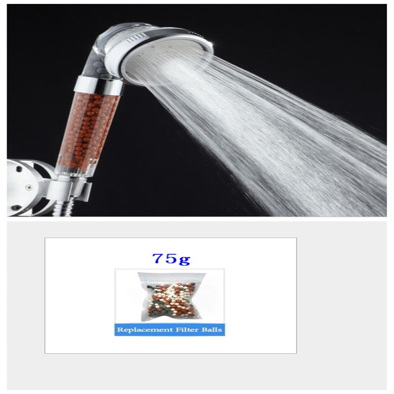 Thalassa – Drie-snelheids Transparante Druk negatieve Ion Handdouche Filter Water Zuiverende Douchemondstuk