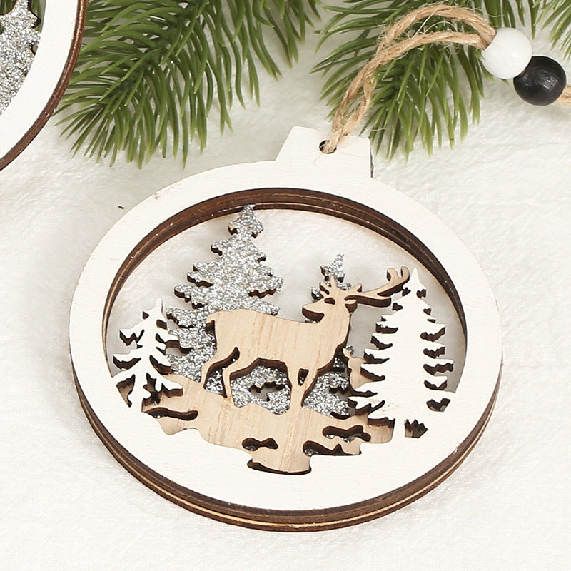 Aurelius – Creatieve Kerstdecoratieve Houten Hangdecoratie