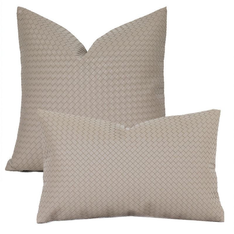 Eleonora – Geweven Textuur PU Leren Kussenhoes