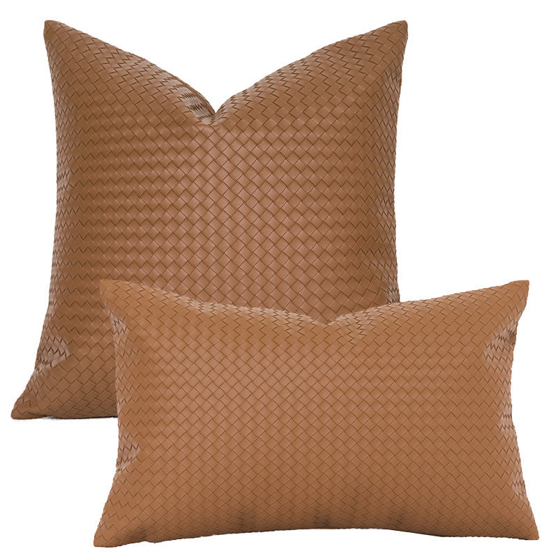 Eleonora – Geweven Textuur PU Leren Kussenhoes