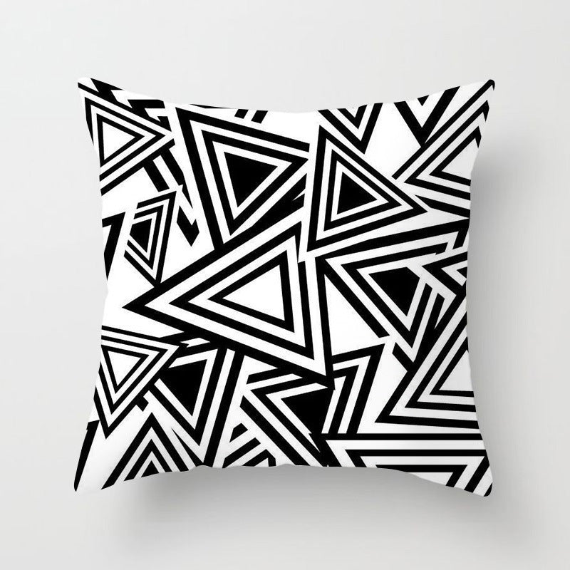 Haven – Geometrisch Abstract Geel Zwart Kussenhoes voor Sofa