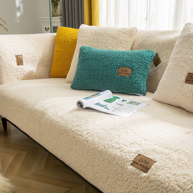 Isla – Luxe Pluche Sofa Hoes Voor Woonkamer, Antislip en Zacht