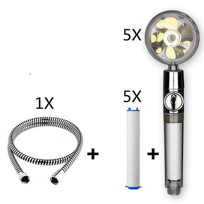 Maximilian – Turbocharged Handdouchekop met Stopknop en Katoenen Filter