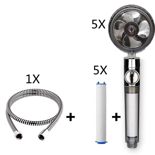 Maximilian – Turbocharged Handdouchekop met Stopknop en Katoenen Filter