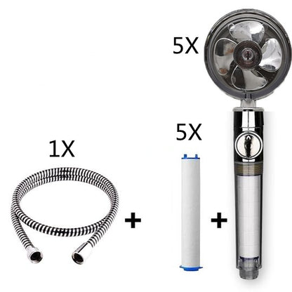 Maximilian – Turbocharged Handdouchekop met Stopknop en Katoenen Filter