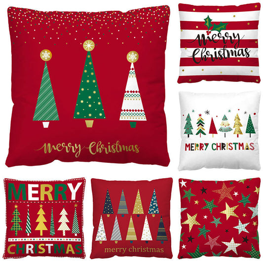 Genevieve – Luxe Pluche Kussenhoes met Kerstmotief
