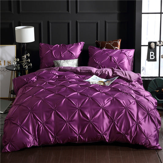 Magdalene – Drie-delige Effen Kleur Beddegoed Duvet Cover