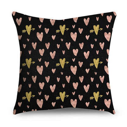 Aurelius – Zwarte Gouden Polyester Kussenhoes