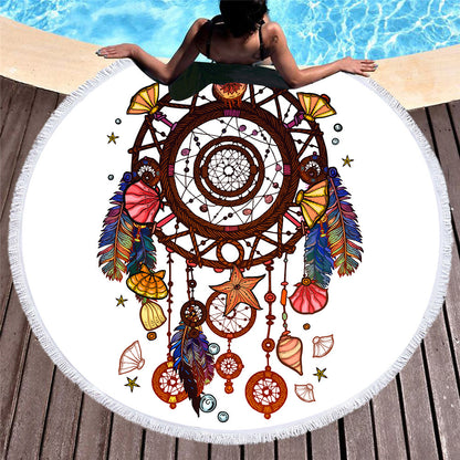 Clarity – Ronde Strandhanddoek van Microvezel