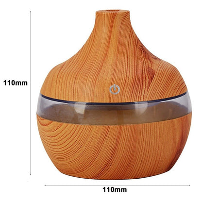 Benedict – Houten Grain Aromatherapie USB Luchtbevochtiger met Essentiële Olie Diffuser
