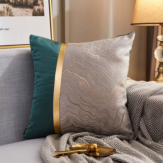 Ember – Luxe Moderne Lichtgewicht Sofa Auto Kussenhoes van Zijde Satijn met Metallic Kleur