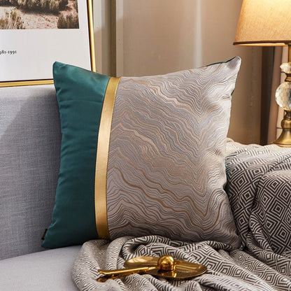 Ember – Luxe Moderne Lichtgewicht Sofa Auto Kussenhoes van Zijde Satijn met Metallic Kleur