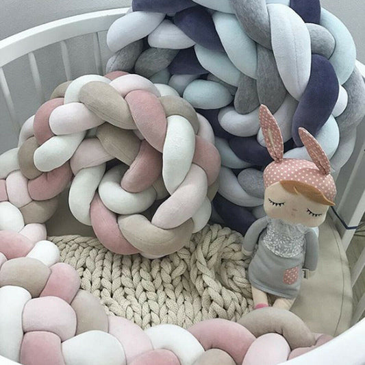 Aurora – Gebreide Crib Bumpers Kussen voor Babybed