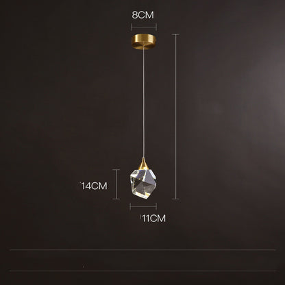Verity – Luxe Koper Kristallen Chandelier Modern Minimalistisch Drie-Kops Chandelier