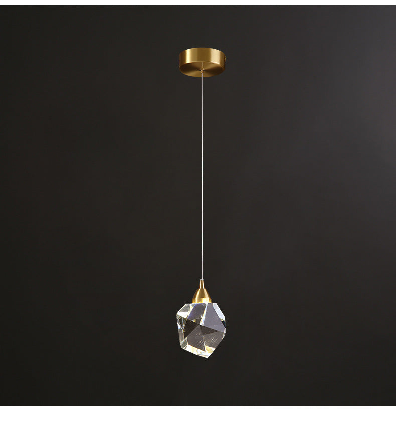 Verity – Luxe Koper Kristallen Chandelier Modern Minimalistisch Drie-Kops Chandelier