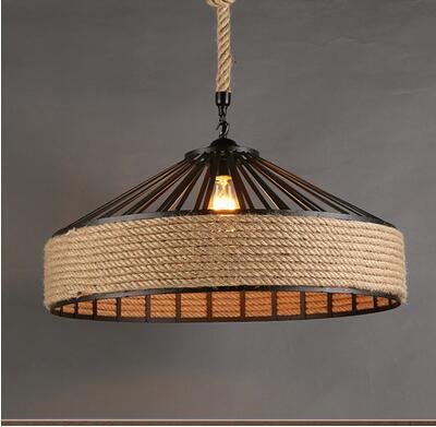 Persephone – Creatieve HANGLAMP van IJzer met Henneptouw