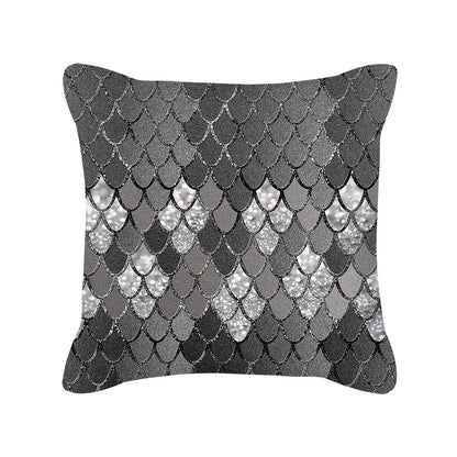 Ophelia – Geometrisch Print Vierkante Kussenhoes van Perzikskin