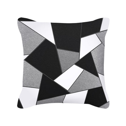 Ophelia – Geometrisch Print Vierkante Kussenhoes van Perzikskin