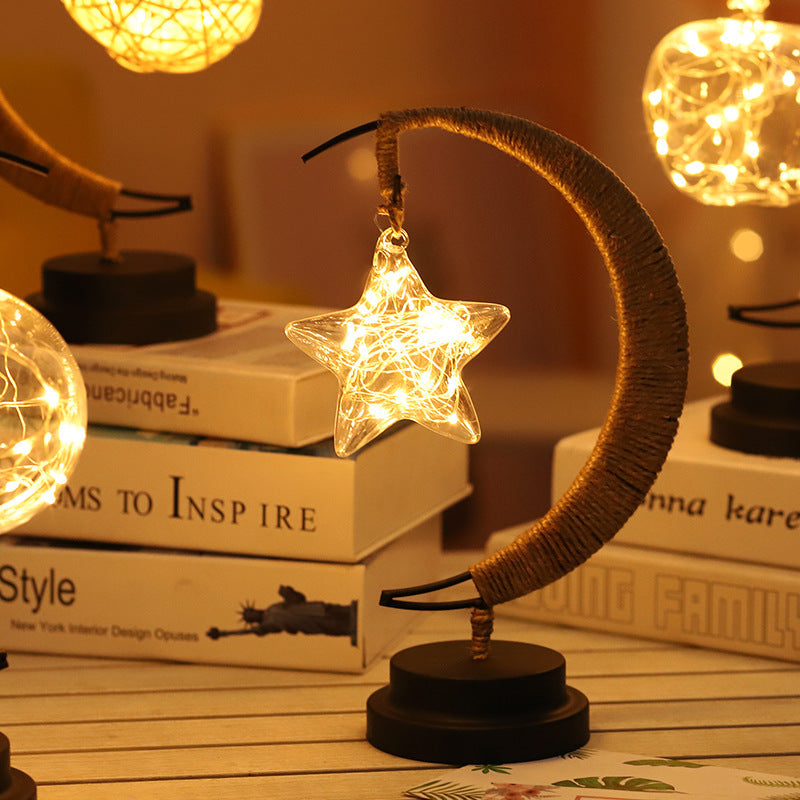 Aurelius – Decoratieve LED Maansculptuur van Koperdraad