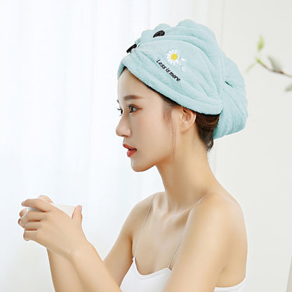 Anneliese – Sneldrogende Microvezel Haarhanddoek met Borduursel