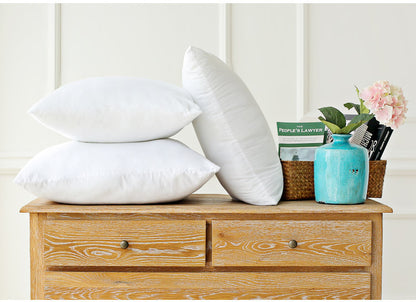 Hazel – Luxe Kussenkern van Geborsteld Stof, Zuiver Wit