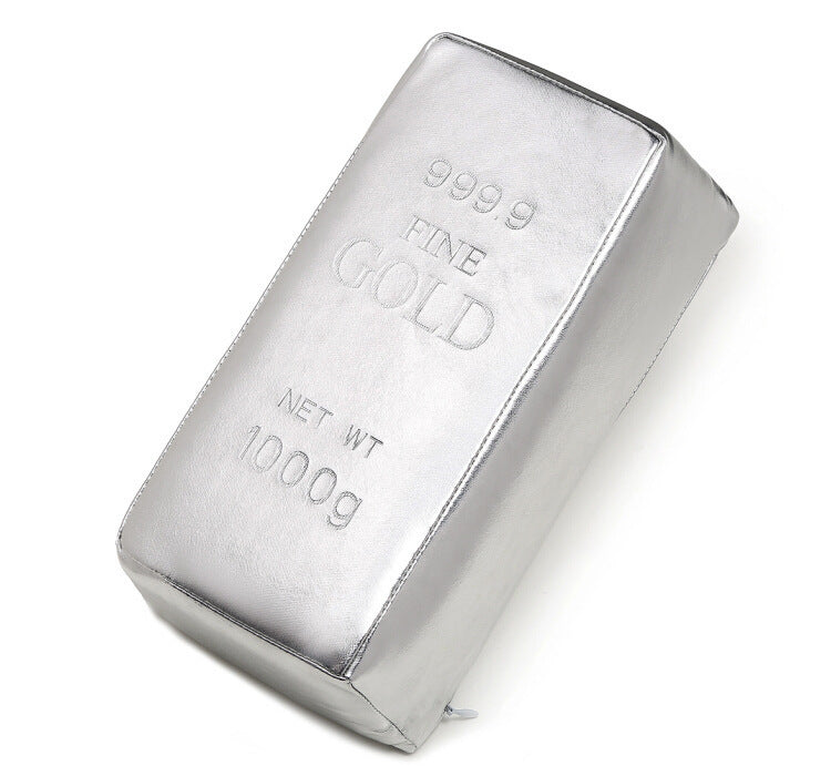 Maximilian – Rectangulaire Kussens met Gesimuleerde Gouden en Zilveren Bakstenen