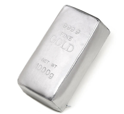 Maximilian – Rectangulaire Kussens met Gesimuleerde Gouden en Zilveren Bakstenen