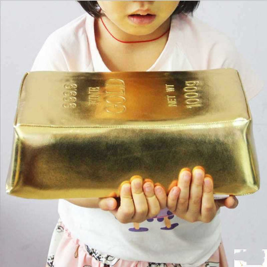 Maximilian – Rectangulaire Kussens met Gesimuleerde Gouden en Zilveren Bakstenen