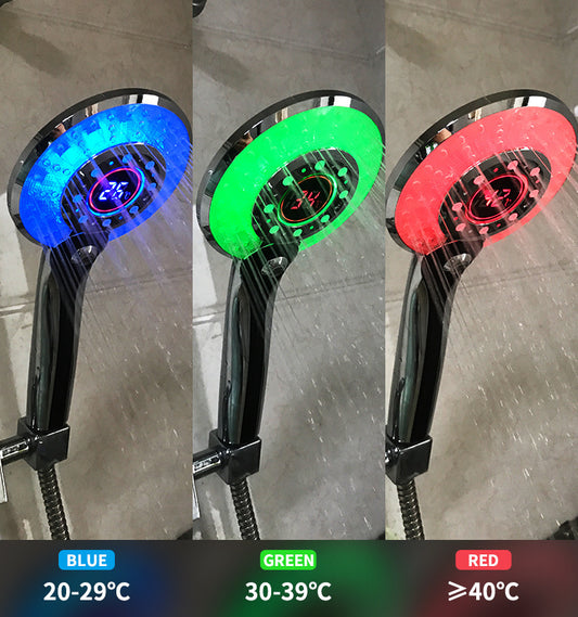 Odette – Verstelbare 3-in-1 LED Douchesproeier met Temperatuursensor