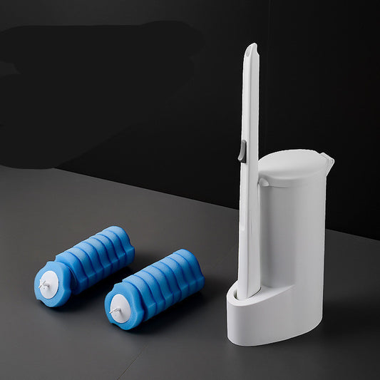 Octavian – Wegwerp Toiletborstel met Lange Handgreep en Spons Reinigingskoppen