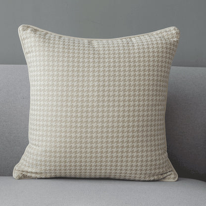 Haven – Luxe Oranje Houndstooth Kussen Modern Minimalistisch Scandinavisch Sofa Kussen Ontwerpers Kussen