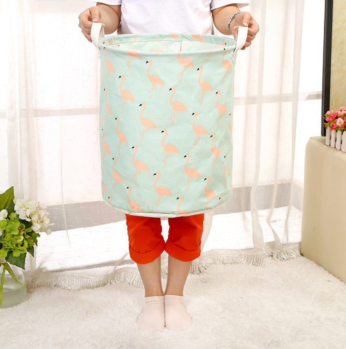 Leontine – Vouwbare Wasmand van Katoen en Linnen
