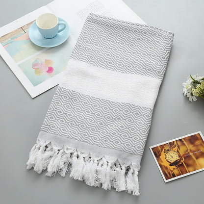Aurelius – Handgemaakt Tassel Dekentje Turks Strandlaken