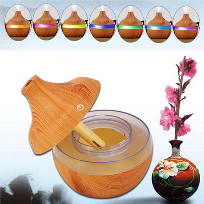 Benedict – Houten Grain Aromatherapie USB Luchtbevochtiger met Essentiële Olie Diffuser